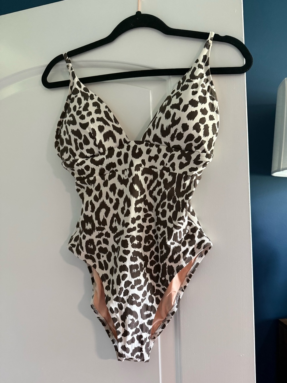 J.Crew Leopard Print One-Piece Swimsuit Size 8 NWOT Adjustable Straps